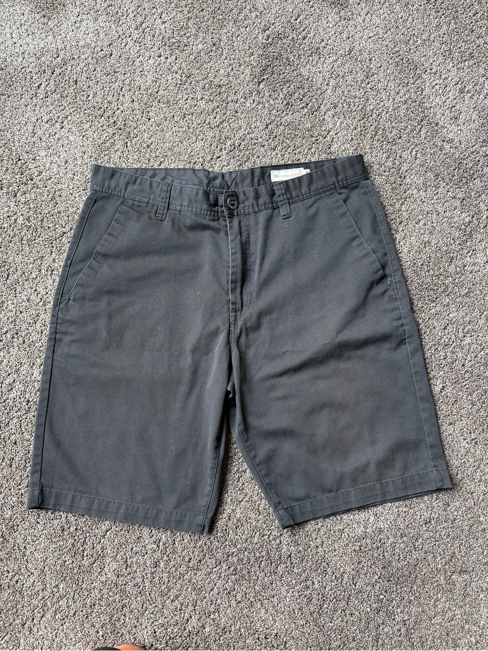 Volcom Men's Black Flat Front Shorts